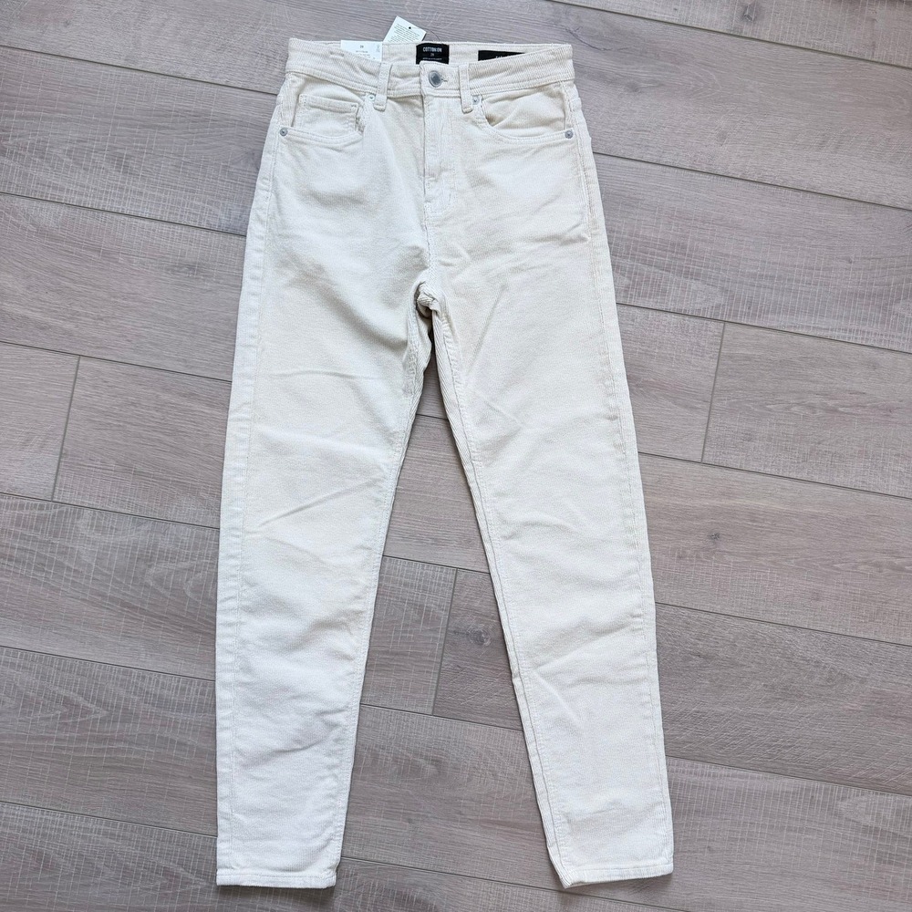 Cotton On Relaxed Tapered Jean Mens 28 Bone Cliff Corduroy High Rise 3611179-09
